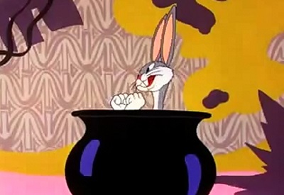 Bugs cooking in cauldron